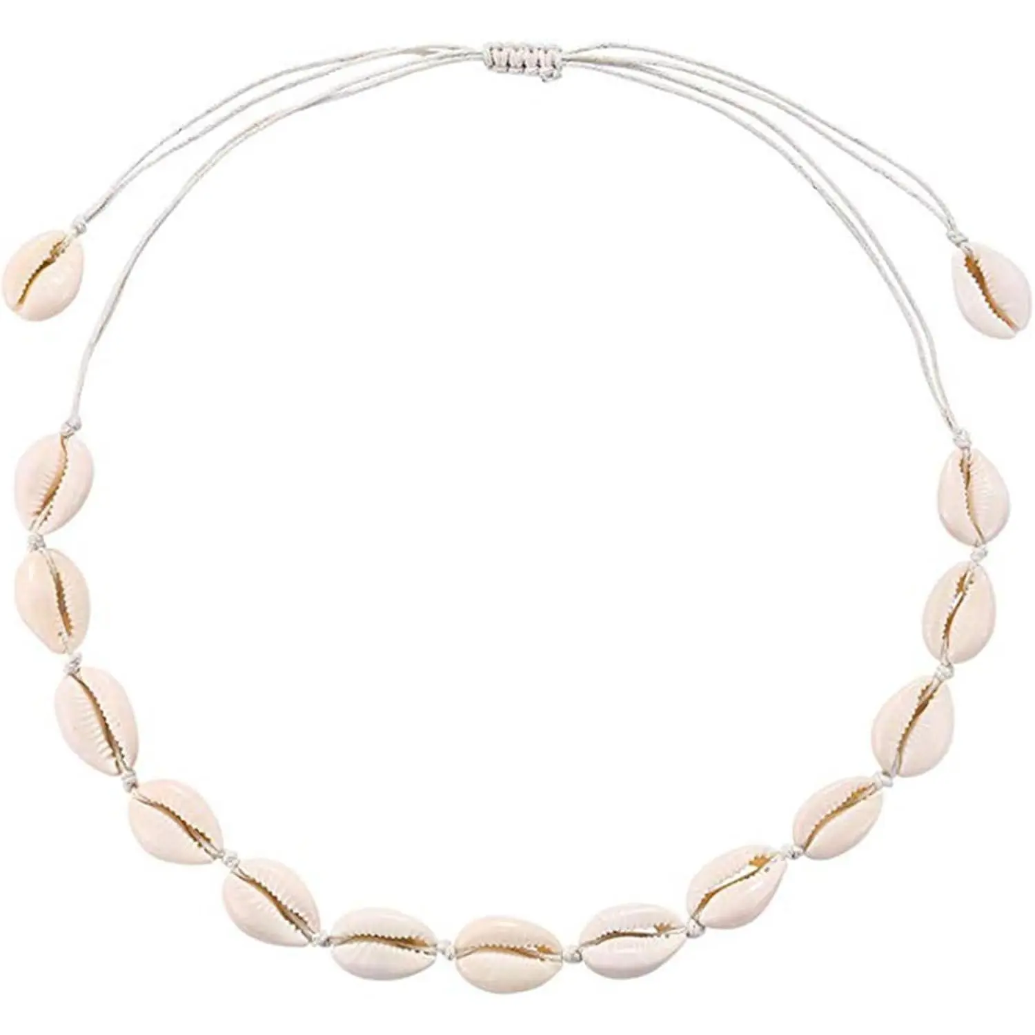 Graduation Gift Shell Necklace for Men Women Bohemian Handmade Natural White Colorful Irregular Shell Choker Necklace Adjustable Seashell Necklace Cowrie Hawaiian Summer Beach Boho Jewelry Gifts