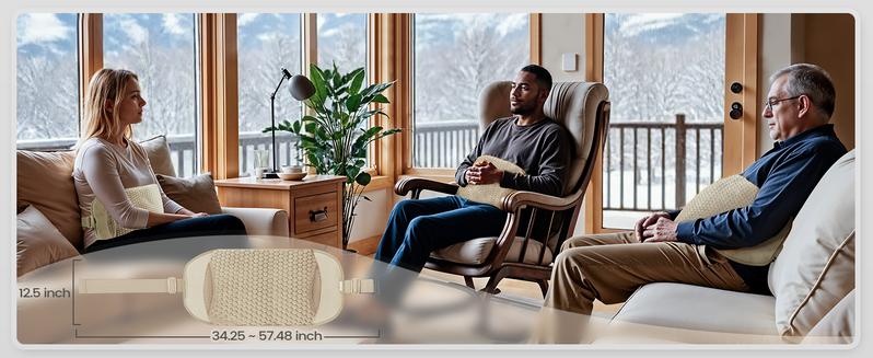 COMFIER Heating Pad for Back Pain Relief,Lower Back Massager with Heat with Hand Warmer Pocket,Extra-Large Size 61",Back Heating Pad for Period Cramps,Fast Heat Pad,Gifts for Women Men Mom Dad Heated Wrap