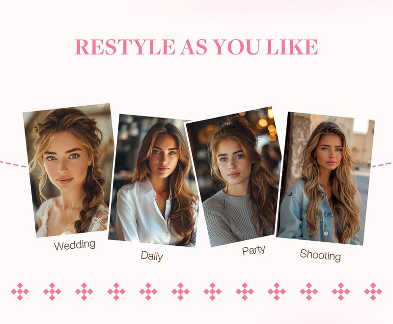 GOO GOO Invisi Edge Clip in Hair Extensions Straight Injected Seamless PU Clip in Hair Extensions Natural Virgin Real Human Hair