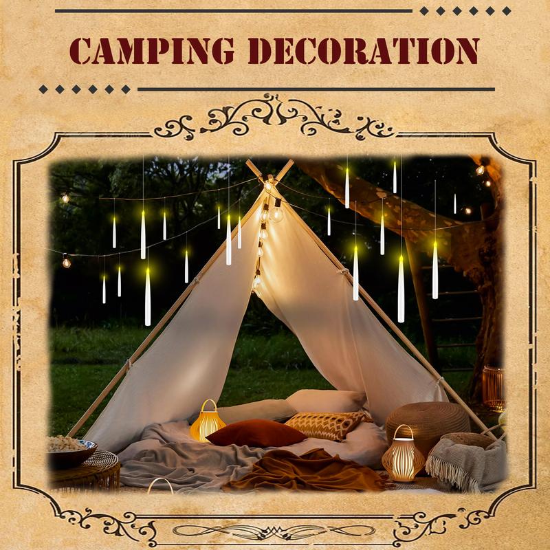 Enchanted Floating Candles with Magic Remote! 12-Pack of 6.6" Battery Operated LED Candles for Spellbinding Window & Hanging Decor. No Flames, All Magic!