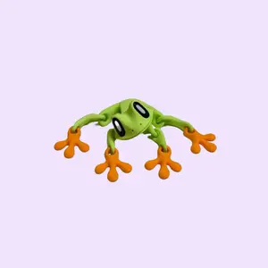 Cute 3D Printed Frog Fridge Magnets – Magnetic Frog Decor for Refrigerator, Locker, Whiteboard | Funny Kitchen Magnet