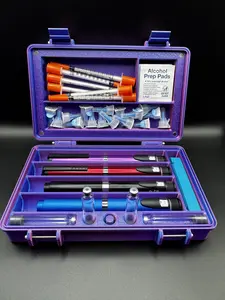 4 Pen Peptide / Insulin Pen Travel Case With Built In Vial Primer