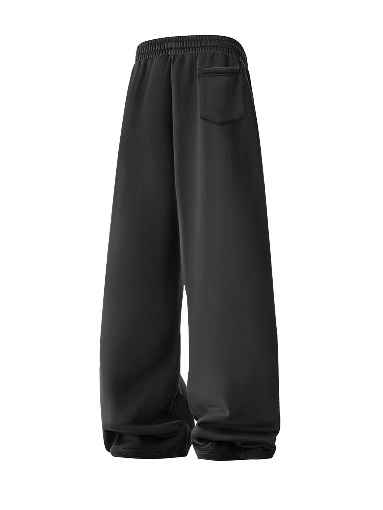 Men's Regular Fit Drawstring Casual Pants - Soft and slightly stretchy fabric, comfortable and breathable, drawstring waist adjustment, solid color, perfect for outdoor sports and fitness activities in spring and summer