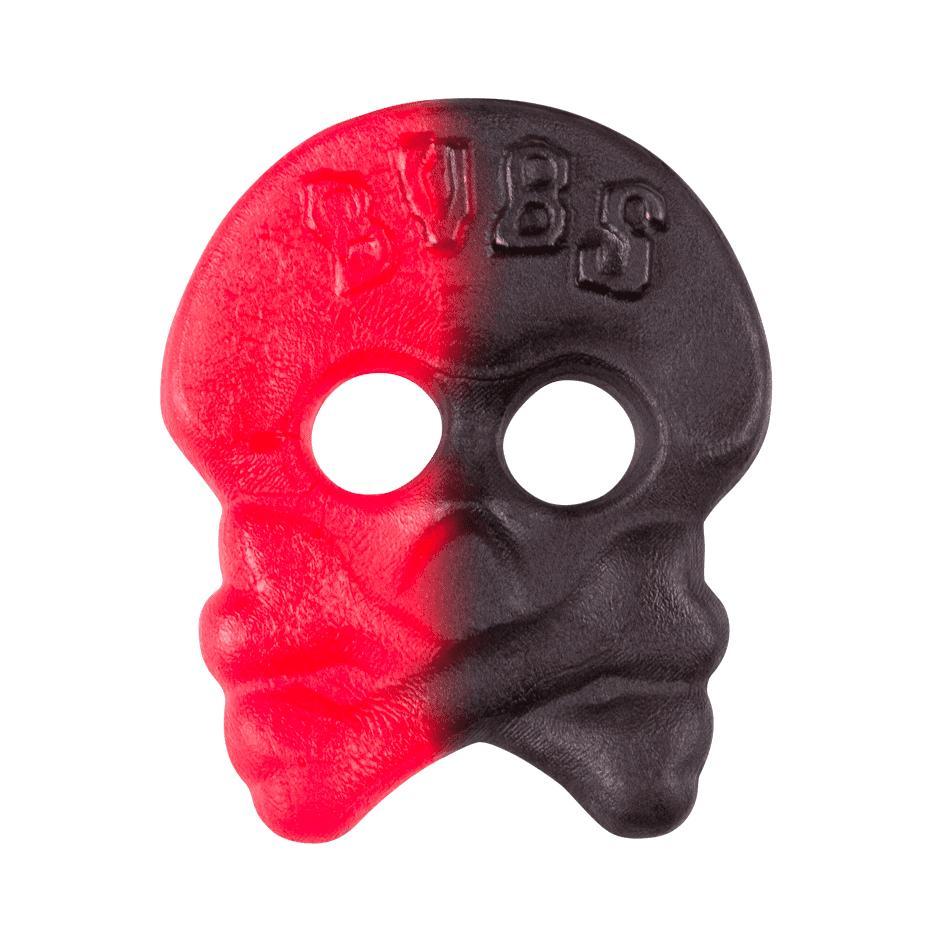 Bubs Raspberry Licorice Skulls Swedish Candy 1/2 lb - Vegan