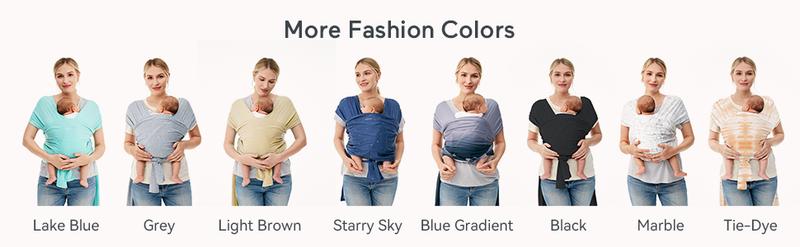 Momcozy Baby Wrap Carrier, All in 1 Original Breathable Baby Sling Lightweight Hands Free Baby Slings Adjustable Baby Carriers for Newborn up to 50 lbs