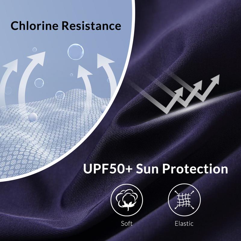 baleaf Women's High Waisted Adjustable Drawstring Ruffle Swim Skirt Bottoms Modest Tummy Control Swim Skort with Pocket Liner