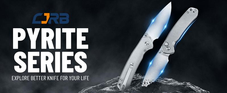 CJRB Pyrite Pocket Tool Knife AR-RPM9 Steel Blade Stainless Steel Hand EDC Folding Knife for Everyday Carry Survival Tools and Emergency Survival Gear