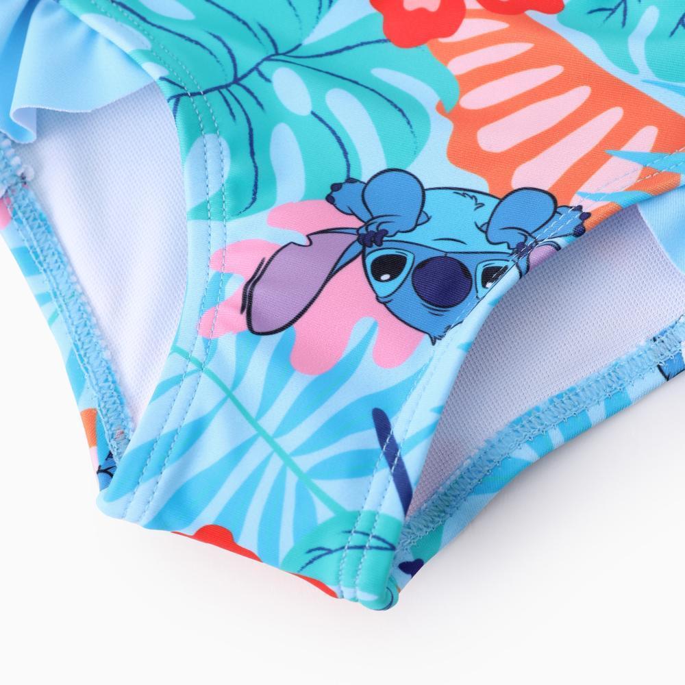 Disney Stitch & Angel Girls 2-Piece Swimsuit Bundle - Tropical Print Long Sleeve Rash Guard & Ruffle Bottom Set, Official Lilo & Stitch Swimwear for Toddlers & Little Girls, Disney Stitch & Angel Girls 2-Piece Swimsuit Bundle - Tropical Print Long Sleeve Rash Guard & Ruffle Bottom Set, Official Lilo & Stitch Swimwear for Toddlers & Little Girls,