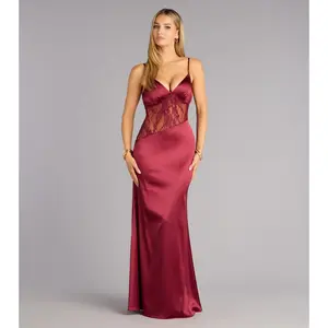 Angelica Lace Satin Mermaid Formal Dress
