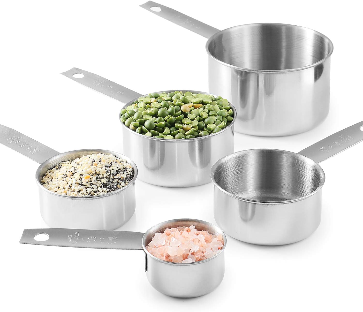 Stainless Steel Measuring Cups, 5 Piece Stackable Measuring Set (1)