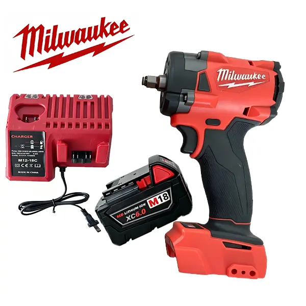 Milwaukee M18 Series 3/8" Compact Brushless Cordless High-Torque Impact Drill-Wrench, Brushless Power Drill with 250ft-lb Torque, Dual-Purpose Lithium Tool for Auto Repair & Tight Spaces