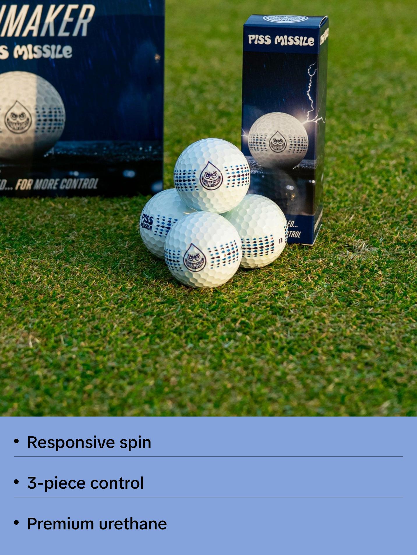 RAINMAKER GOLF BALLS 12pk- ultimate spin control