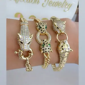 Panther design bracelet #0248 -14k laminated gold Panther design bracelet #0248 -14k laminated gold