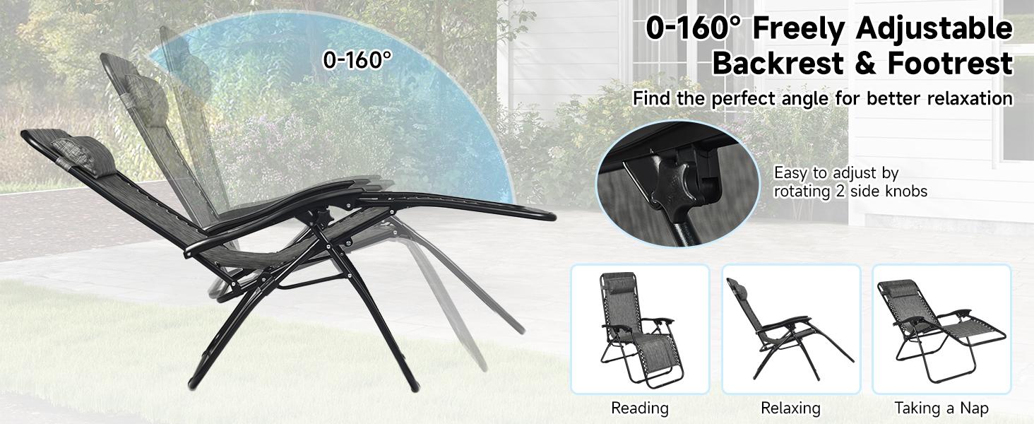 COSTWAY Zero Gravity Chairs Set of 2, 3 PCS Folding Zero Gravity Lawn Chair Set with Side Table Cup Holders & Adjustable Headrest, Reclining Patio Chairs, Zero Gravity Lounger for Patio Poolside-Deals for You Days COSTWAY Zero Gravity Chairs Set of 2, 3 PCS Folding Zero Gravity Lawn Chair Set with Side Table Cup Holders & Adjustable Headrest, Reclining Patio Chairs, Zero Gravity Lounger for Patio Poolside-Deals for You Days