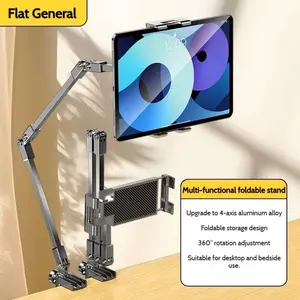Adjustable Tablet Stand 360-degree Rotation 3 Sections Arms Bedside Phone Holder for  Phone Ipad Pro Mini for Xiaomi tripod mount