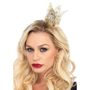 Mini Metal Filigree Crown Costume Headband Mini Metal Filigree Crown Costume Headband