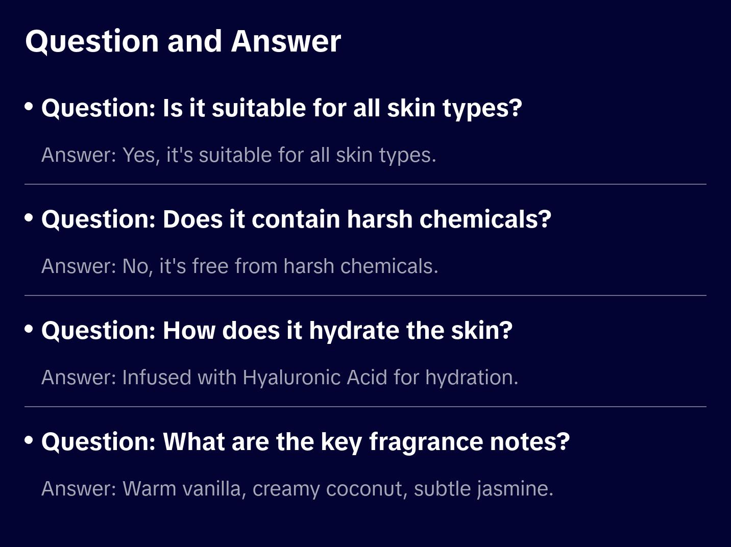 Intimate Dessert Fragranced Body Butter with Hyaluronic Acid for Hydrating and Body Care