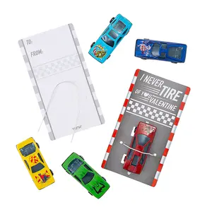 2 3/4" Mini Race Car Valentine Exchanges with Card for 30