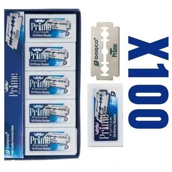 Dorco 100 Piece Prime Double Edge safety Razor shaving Blades
