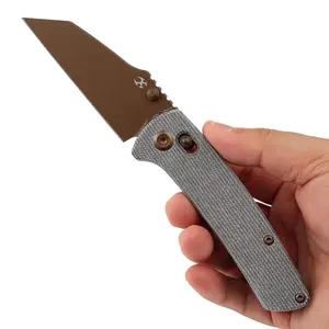 KANSEPT Main Street Pocket Folding Knive T1015Series, 3.36'' 154CM Sharp Steel Blade, Twill CarbonFiber G10 Handle, Perfect Clip for Camping Hiking Fishing Gift Everyday Carry