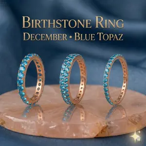 Birthstone Ring December Blue Topaz