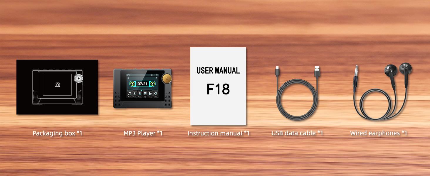 Retro MP3 Player 64GB with Dynamic UI HD Speaker Tape Drive Shape Portable Bluetooth 50 Hours Battery 2.4" Touchscreen Music Player