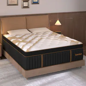 Luxury Gel Memory Foam Hybrid 5 Zone Pocket Spring Mattress In A Box Medium Firm Twin Full Queen King  12" 14" For Motion Isolation Edge Support