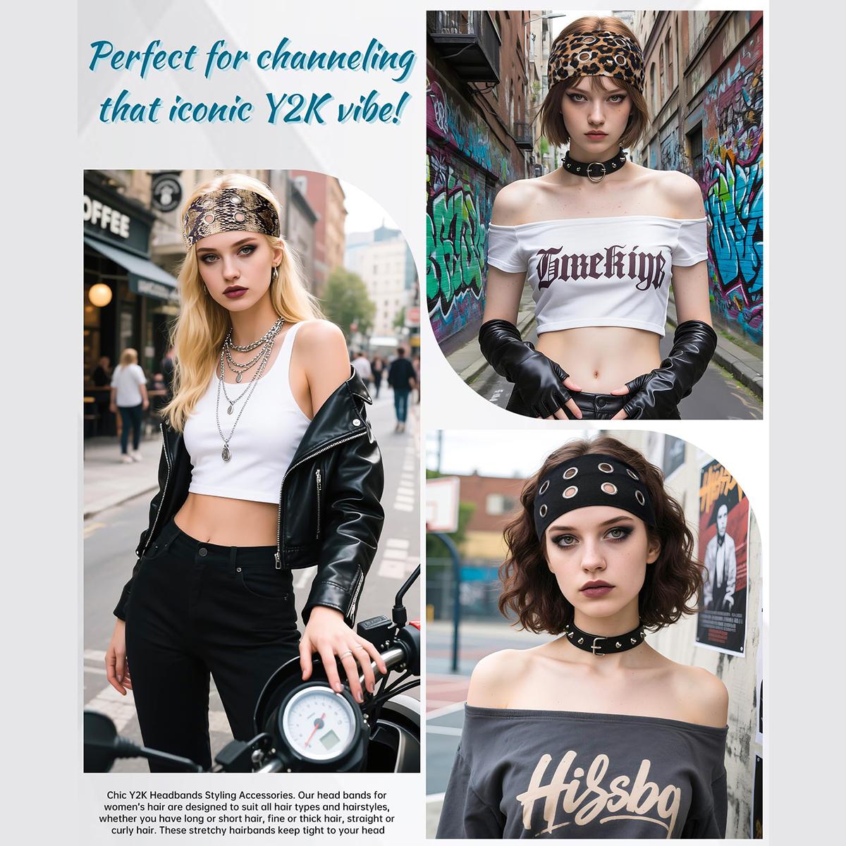 AWAYTR 3 Pack Fashion Hollow Out Metal Eyelets Headband for Women Grommet Wide Hairbands Elastic Head Bands Harajuku Y2k Girls Punk Grunge Stretchy Hairbands Headwear Hair Accessories TikTokShopBlackFriday AWAYTR 3 Pack Fashion Hollow Out Metal Eyelets Headband for Women Grommet Wide Hairbands Elastic Head Bands Harajuku Y2k Girls Punk Grunge Stretchy Hairbands Headwear Hair Accessories TikTokShopBlackFriday