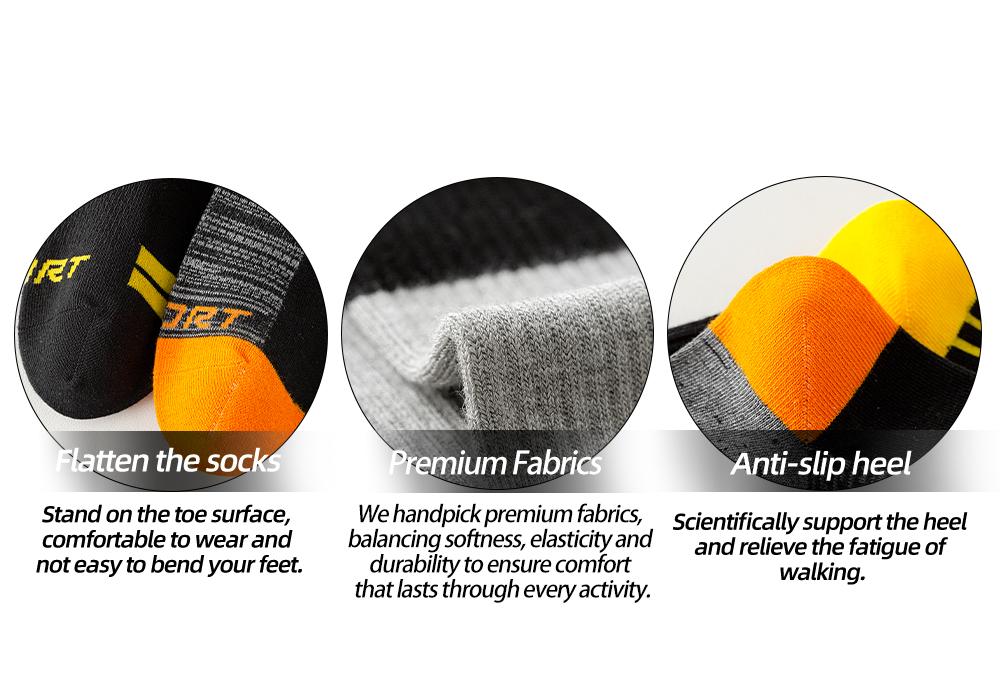 Men's Socks with Arch Support Ankle Compression Cotton Material Moisture Wicking Odorless Durable for Basketball Running All Season Universal Sport Gym Activewear Mens Shoe Size 6.5-14