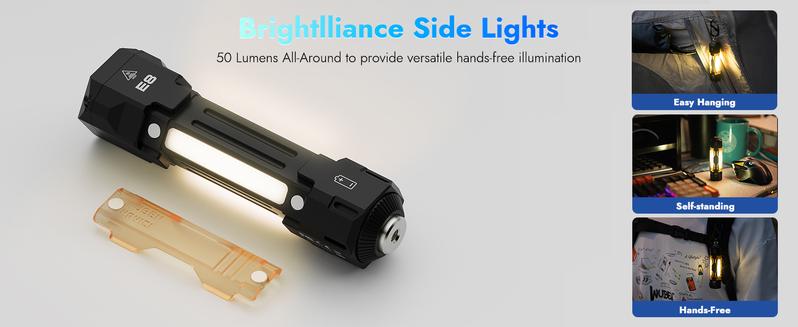 【New for 2026】WUBEN E8 3-in-1 DIY Creative Flashlight, 1300 Lumens, 7 Modes, Rechargeable & Battery Replaceable – for Hiking, EDC, or Emergency Use 【New for 2026】WUBEN E8 3-in-1 DIY Creative Flashlight, 1300 Lumens, 7 Modes, Rechargeable & Battery Replaceable – for Hiking, EDC, or Emergency Use