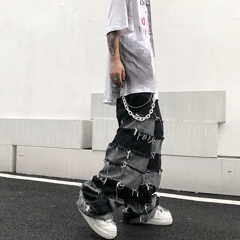 Hip Hop Lazy Style Tassel Jeans