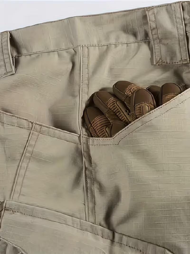 HOMUG Men's Lightweight Casual Cargo Pants feature multiple pockets and a variety of color options. Made of wear-resistant and scratch-resistant fabric, they are suitable for outdoor activities and ideal to wear in spring and autumn.