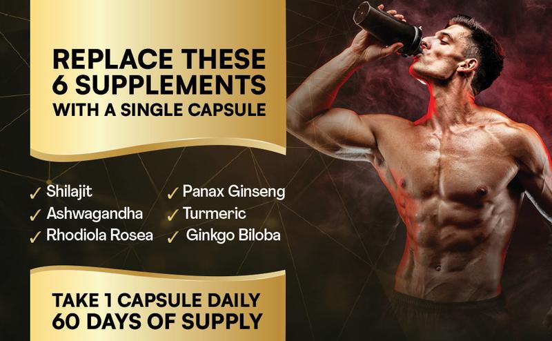 PARROX Shilajit Supplement - All-in-One Multivitamin Energy Booster with Ashwagandha & 7+ Extra Strength Ingredients - 60 Capsules - MADE IN USA PARROX Shilajit Supplement - All-in-One Multivitamin Energy Booster with Ashwagandha & 7+ Extra Strength Ingredients - 60 Capsules - MADE IN USA