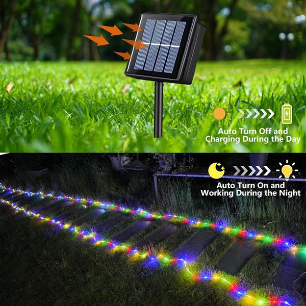 GO VIRAL!  39FT Solar Rope Lights - NO WIRES, NO BILLS!  Waterproof,8 Modes for Patio, Garden, Fence. Perfect for Parties!