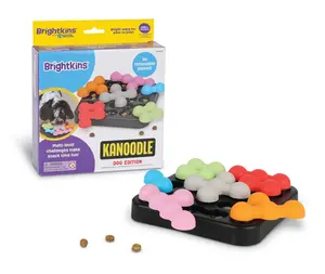 Brightkins Kanoodle Dog Edition - Small Interactive Treat Puzzle for Dogs, Two Sizes, Comfortable Carrying, Slow Feeder, BPA-Free, Easy to Clean