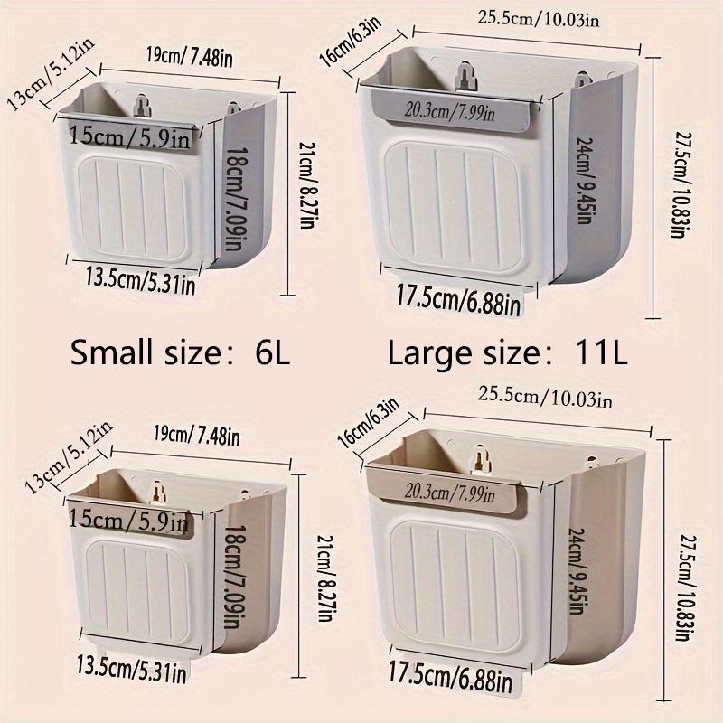 Foldable Kitchen Trash Can, 1 Count Hanging Garbage Storage Bucket, Space-saving Kitchen Accessory for Home touchless trash Duty Garbage Can Touchless Slim Trash Can commercial Set,trash cans for kitchen,household essentials