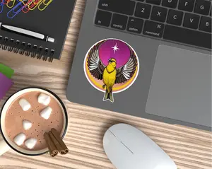 Rebel Bird Stickers - Stand With the Resistance, Western Meadowlark, Anti ICE FDT Waterproof Decal