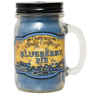 Our Own Candle Company, Blueberry Pie Scented Mason Jar Candle, 100 Hour Burn Time, 13 Ounces