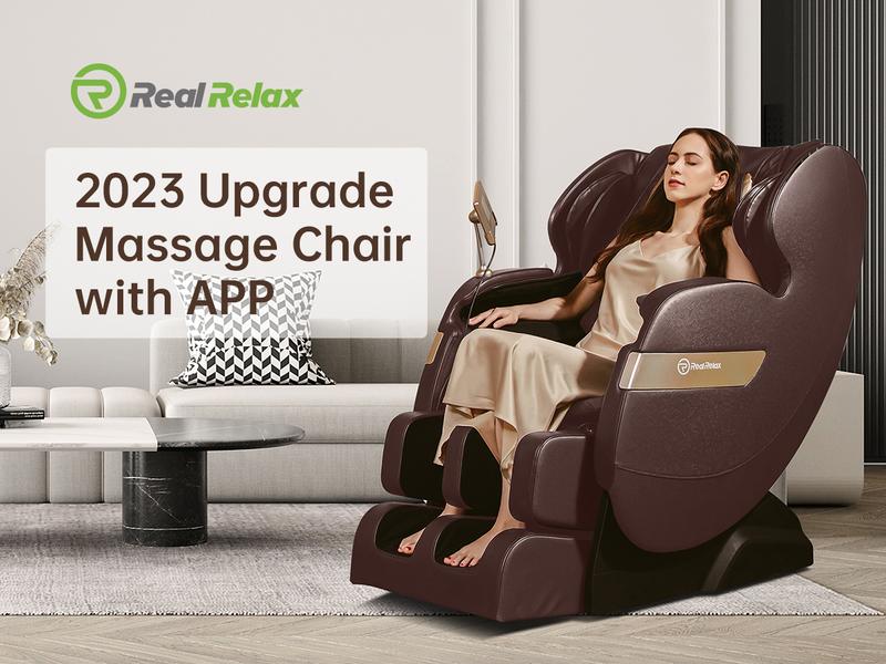 Real Relax 2024 massage chair of Dual-core S Track,heating function support Bluetooth APP control full body zero gravity comfort massage recliner