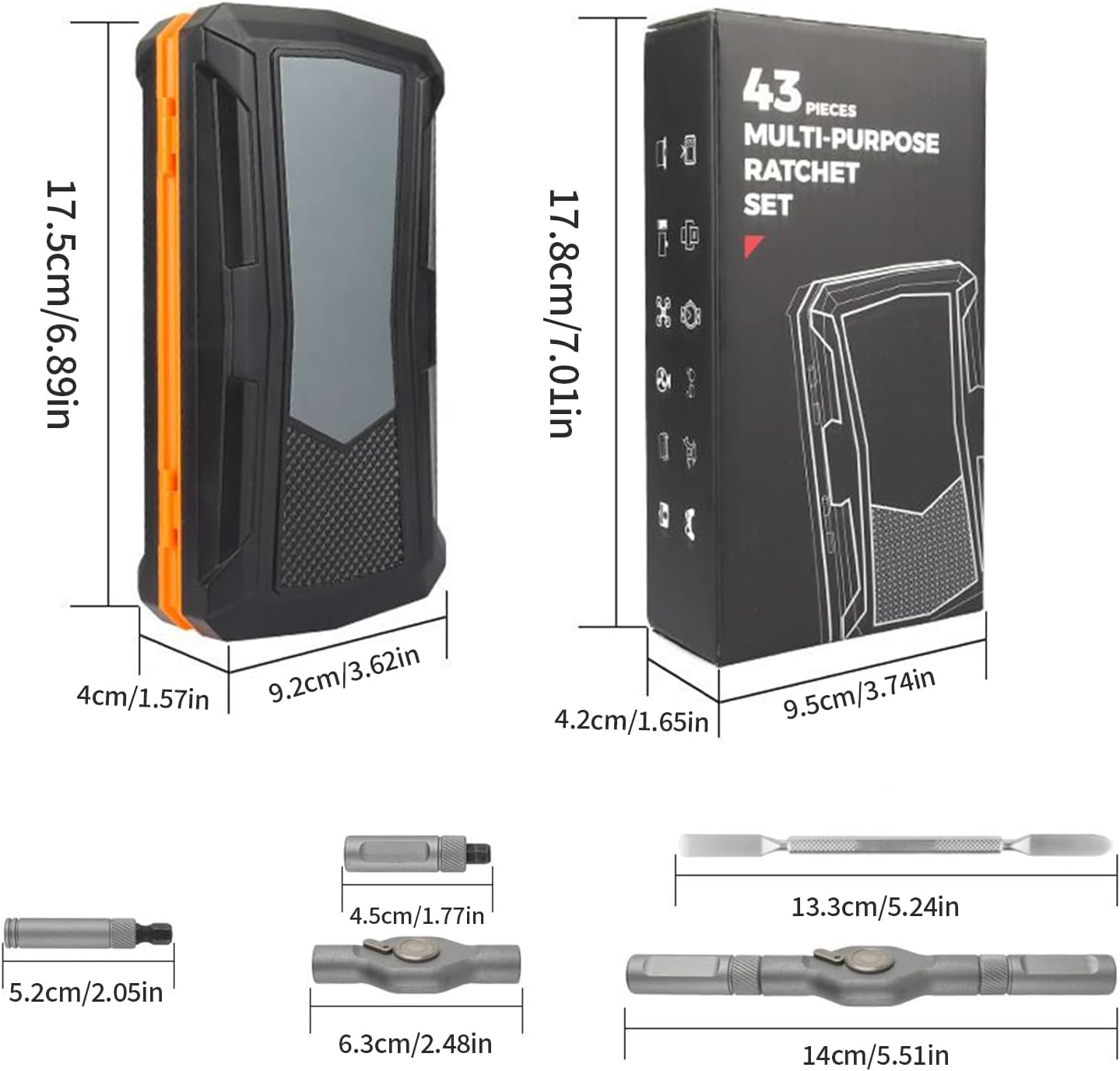 43-in-1 Ratcheting Screwdriver Set  Multi-Purpose Magnetic Repair Kit with Detachable Handle | Perfect for Computer, Phone, Watch & Glasses Fixes | Cool DIY Tool Gift for Men
