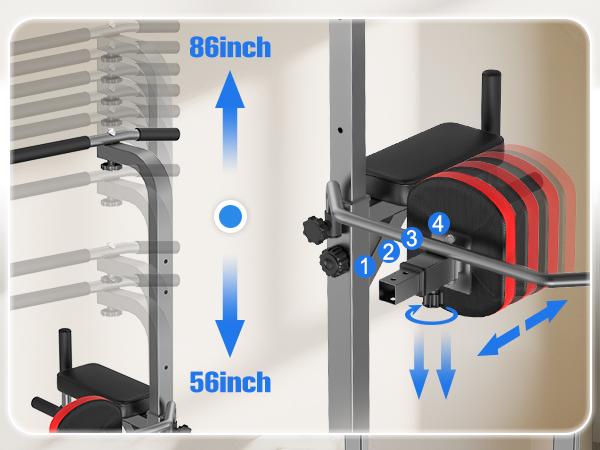 Relife Sports Power Tower Pull Up Bar Station Workout Dip Station for Home Gym Strength Training Fitness Equipment Newer Version