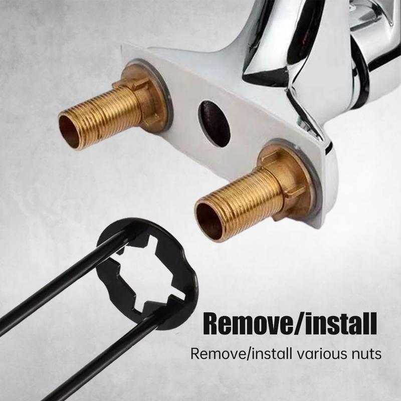 2 PCS Multifunctional Sink Wrench, 7 Sizes Universal Under Sink Plumbing Tools, Basin Faucet Tight Spaces Sink Tool