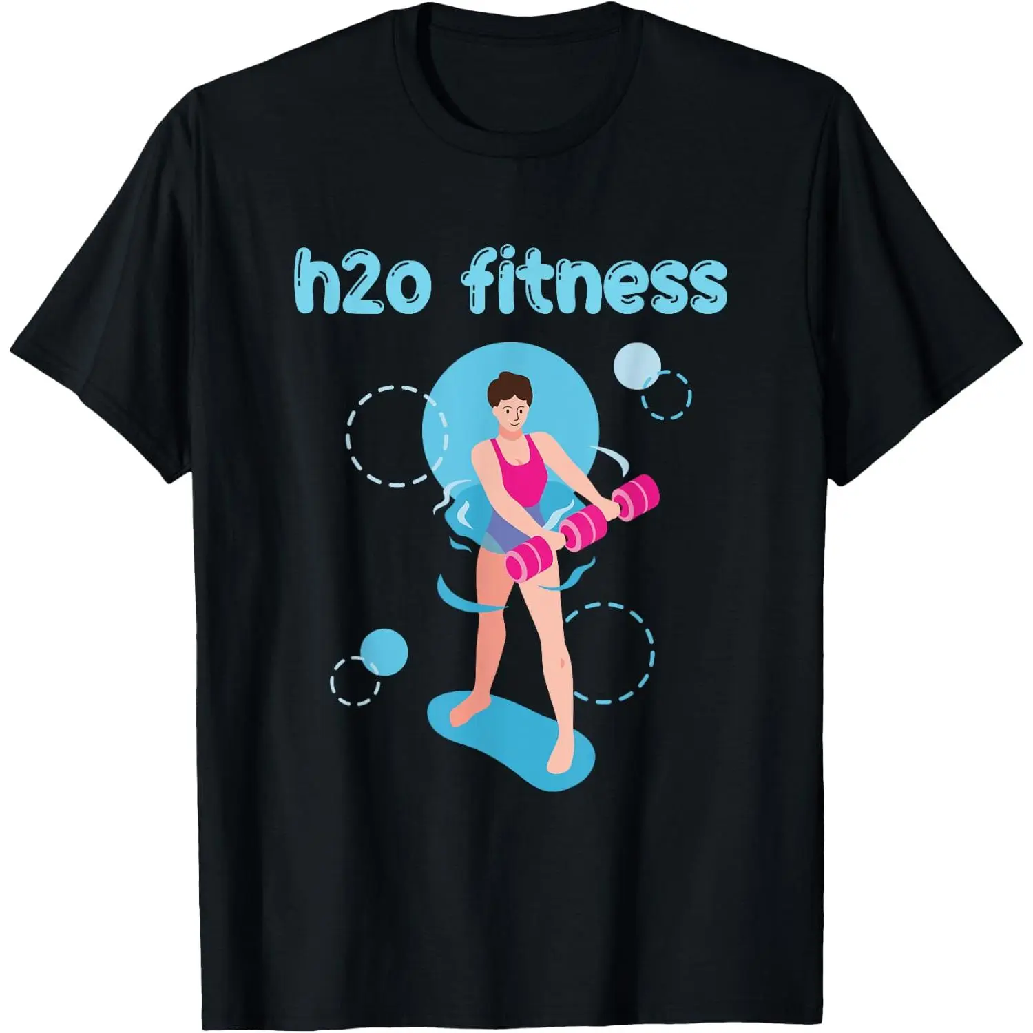 100%cotton Water Aerobics Exercise H2O Fitness Waterobics Women T-Shirt