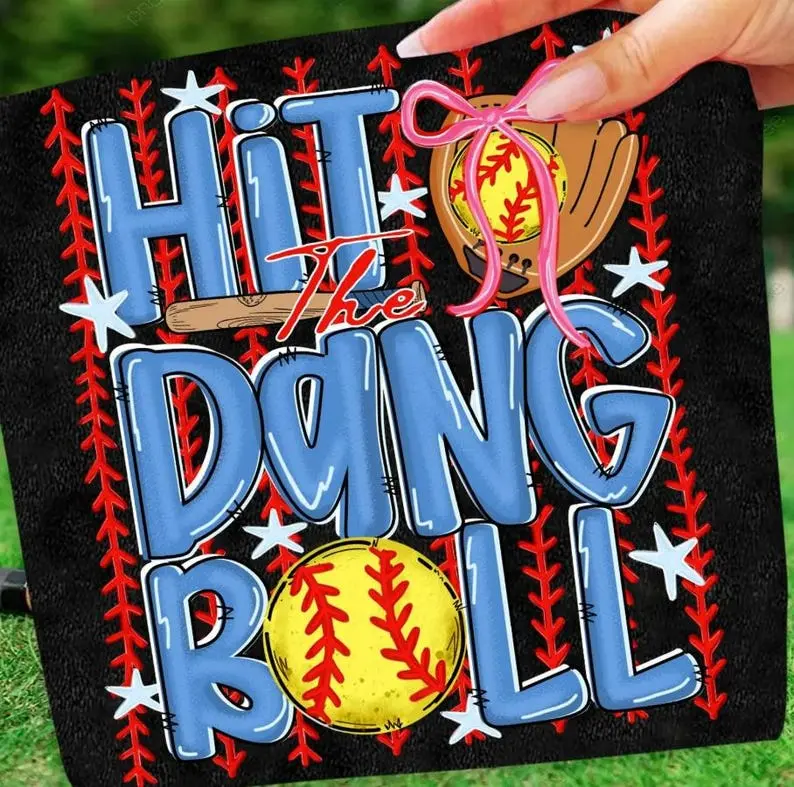 GILDAN Preppy Softball shirt, Hit The Dang Ball shirt, Home Run shirt, Swing Batter Batter shirt, Sports shirt, Stripes shirt, Trendy shirt, Game
