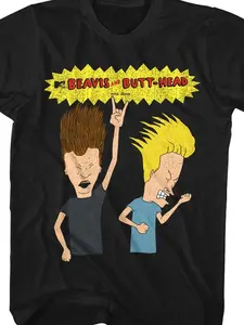 Rockin' Out Beavis And Butt-Head Network T-Shirt - Cartoon For the whole family and all ages.
