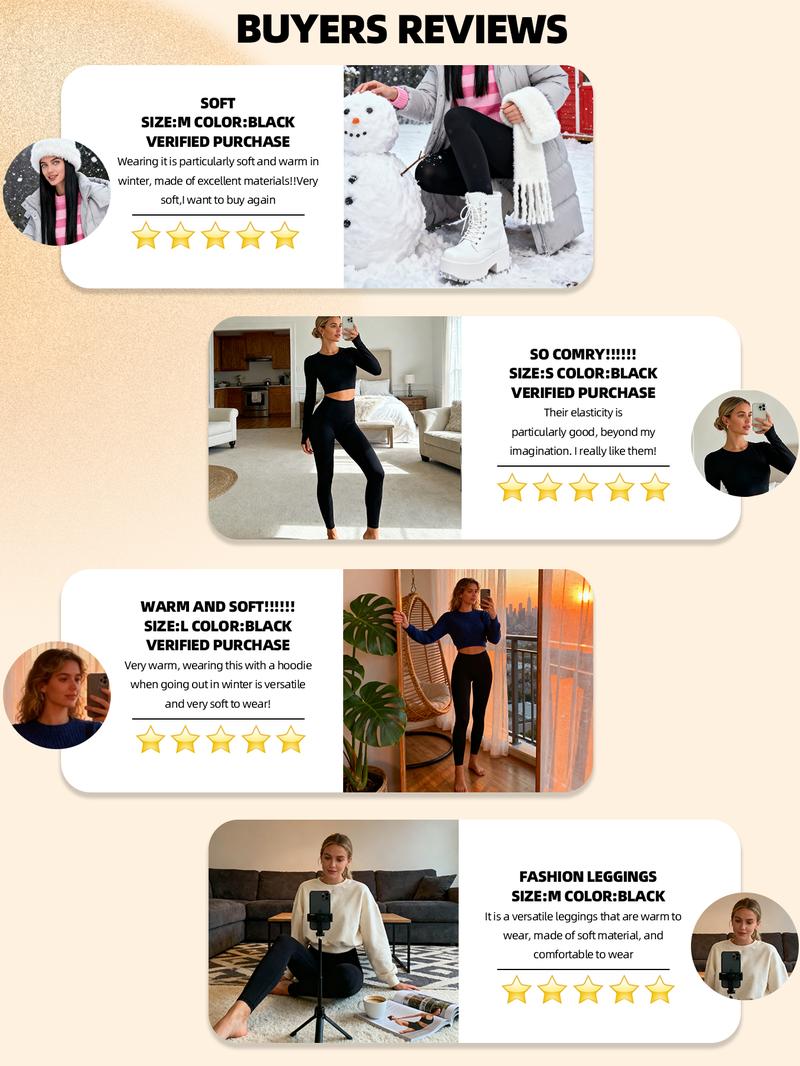 【Clearance Sale】CHRLEISURE 3PCS Fleece Lined Leggings for Cold Winter Warm High Waist Women's Cozy Workout Wear Fleece Pants for Yoga Riding Casual Wear Tights