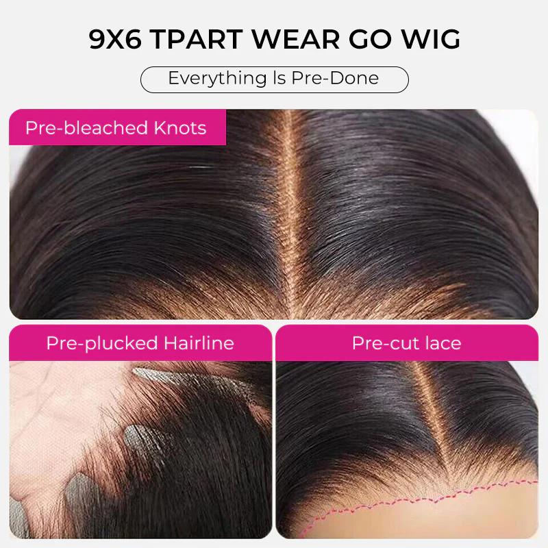 ISEE HAIR Highlight Balayage Color Body Wave Wig 180% Density Middle Part Wear Go T Part Lace Pre Plucked Human Hair Wigs With Smart Clips#SpringStatements