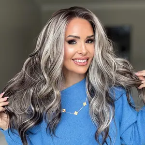 AISOM Jemma Iced Mocha Long Body Wave Free Part Lace Front Wig with Scandinavian Hairline Natural Looking Low Density Wig 24 Inches Daily Use