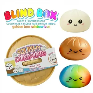 Surprise Dumpling Squashy, Kawaii Squishies- Blind Box -Mystery Bun Fidget Toy Soft TPR Material Stress ReliefSensory Toy | Perfect for Kids Gift Exchanges, Easter &Spring Basket Gift