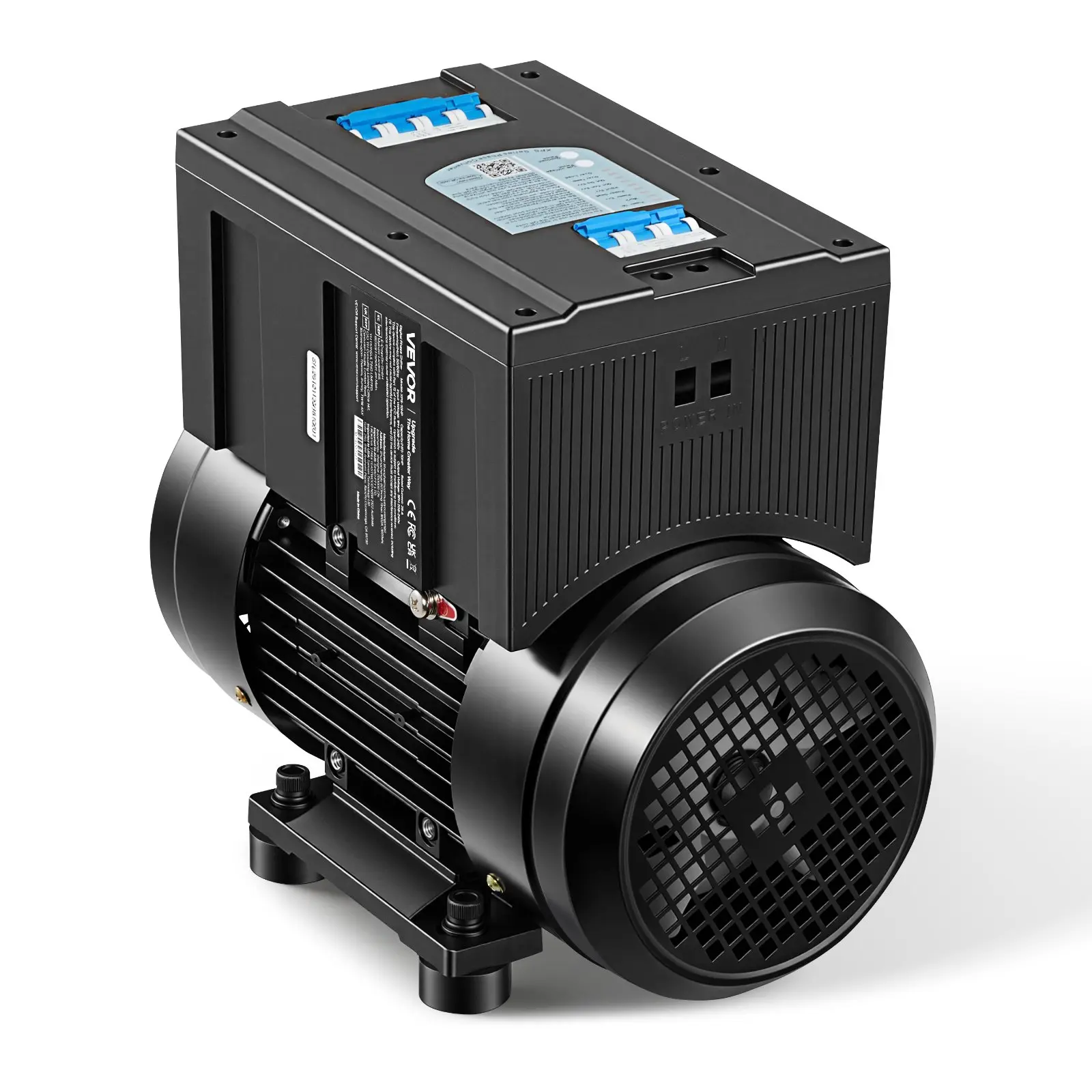 VEVOR Single Phase to 3-Phase Rotary Converter, 2.5HP 7A 208-240V Input/Output Rotary Phase Converter - Expandable to Higher Horsepower for Heavy-Load Equipment